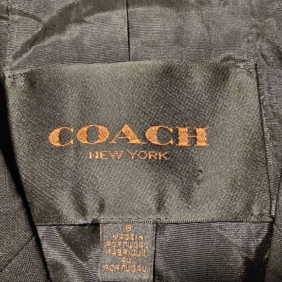 COACH Wool Three Button Blazer Size 8 - Picture 10 of 12